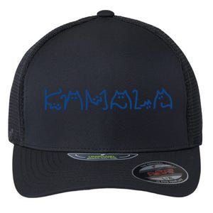 Kamala Cute Cat Typography Cute Gift Flexfit Unipanel Trucker Cap