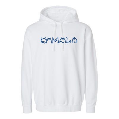 Kamala Cute Cat Typography Cute Gift Garment-Dyed Fleece Hoodie