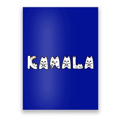 Kamala Cute Cat Lettering Alphabet Cat Lady Support Harris Poster
