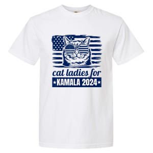 Kamala Childless Cat Lady 2024 Feminine Women Voting Funny Garment-Dyed Heavyweight T-Shirt