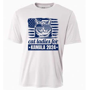 Kamala Childless Cat Lady 2024 Feminine Women Voting Funny Cooling Performance Crew T-Shirt