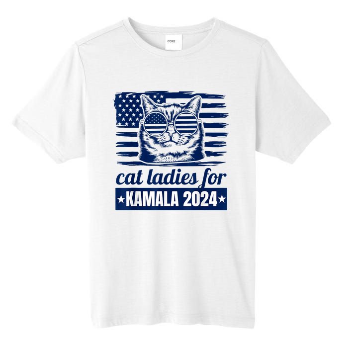 Kamala Childless Cat Lady 2024 Feminine Women Voting Funny Tall Fusion ChromaSoft Performance T-Shirt