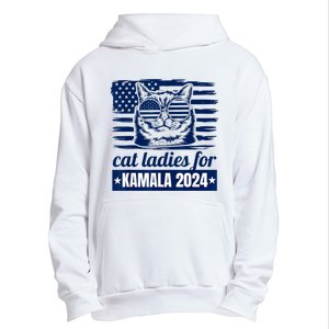 Kamala Childless Cat Lady 2024 Feminine Women Voting Funny Urban Pullover Hoodie