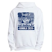 Kamala Childless Cat Lady 2024 Feminine Women Voting Funny Urban Pullover Hoodie