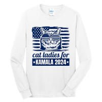 Kamala Childless Cat Lady 2024 Feminine Women Voting Funny Tall Long Sleeve T-Shirt