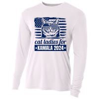 Kamala Childless Cat Lady 2024 Feminine Women Voting Funny Cooling Performance Long Sleeve Crew