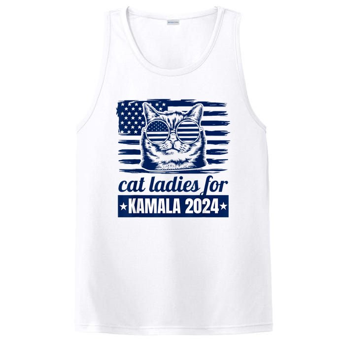 Kamala Childless Cat Lady 2024 Feminine Women Voting Funny PosiCharge Competitor Tank