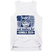 Kamala Childless Cat Lady 2024 Feminine Women Voting Funny Tank Top