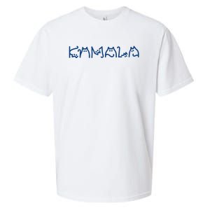 Kamala Cute Cat Typography Sueded Cloud Jersey T-Shirt