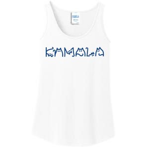 Kamala Cute Cat Typography Ladies Essential Tank