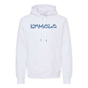 Kamala Cute Cat Typography Premium Hoodie