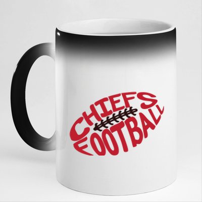 Kansas City Cool Football Chiefs Logo 11oz Black Color Changing Mug