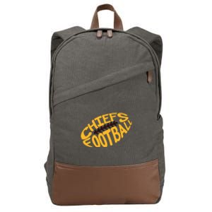 Kansas City Cool Football Chiefs Logo Cotton Canvas Backpack