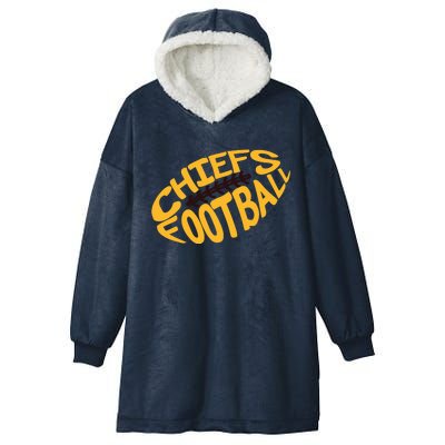 Kansas City Cool Football Chiefs Logo Hooded Wearable Blanket