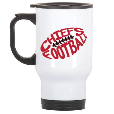 Kansas City Cool Football Chiefs Logo Stainless Steel Travel Mug