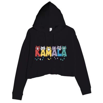 Kamala Cute Cats Colorful Gift Crop Fleece Hoodie