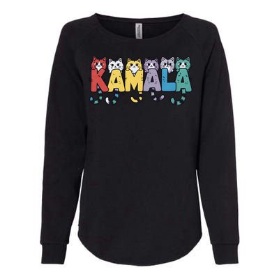 Kamala Cute Cats Colorful Gift Womens California Wash Sweatshirt