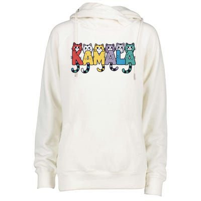 Kamala Cute Cats Colorful Gift Womens Funnel Neck Pullover Hood