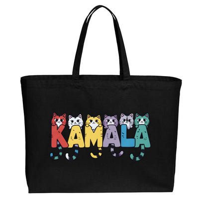 Kamala Cute Cats Colorful Gift Cotton Canvas Jumbo Tote