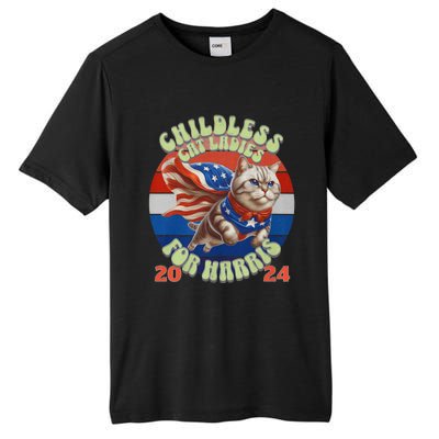 Kamala Childless Cat Ladies For Harris 2024 Tall Fusion ChromaSoft Performance T-Shirt