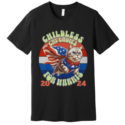 Kamala Childless Cat Ladies For Harris 2024 Premium T-Shirt