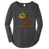 Kokopelli Concert Cool Fashion Native American Women's Perfect Tri Tunic Long Sleeve Shirt