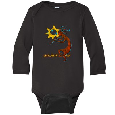 Kokopelli Concert Cool Fashion Native American Baby Long Sleeve Bodysuit