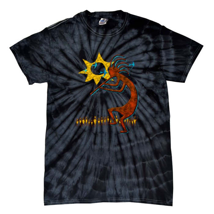 Kokopelli Concert Cool Fashion Native American Tie-Dye T-Shirt