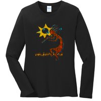 Kokopelli Concert Cool Fashion Native American Ladies Long Sleeve Shirt