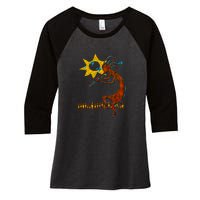 Kokopelli Concert Cool Fashion Native American Women's Tri-Blend 3/4-Sleeve Raglan Shirt