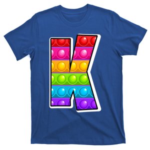 K Cutest Capital Letter K Alphabet Funny Poppin Pop It Cute Gift T-Shirt