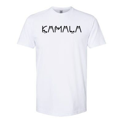 Kamala Cat Cat Shaped Font Letters Subtle Comma La Cute Softstyle CVC T-Shirt