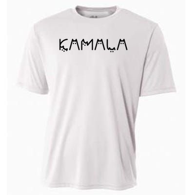 Kamala Cat Cat Shaped Font Letters Subtle Comma La Cute Cooling Performance Crew T-Shirt