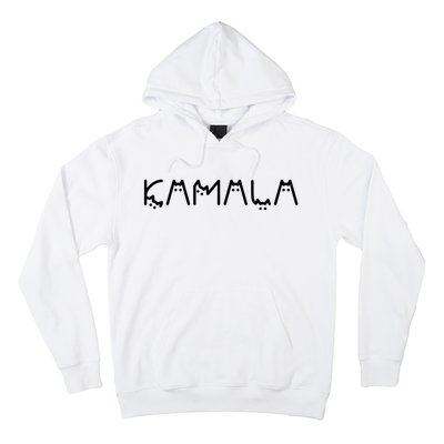 Kamala Cat Cat Shaped Font Letters Subtle Comma La Cute Hoodie