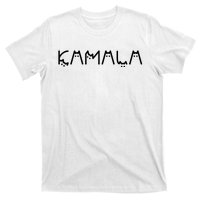 Kamala Cat Cat Shaped Font Letters Subtle Comma La Cute T-Shirt