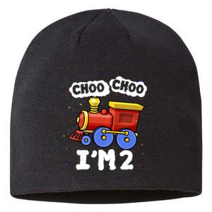 Kids Choo Choo Im 2 Train 2nd Birthday Decoration Party Sustainable Beanie