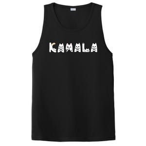 Kamala Cute Cat Lettering Alphabet Cat Lady Support Harris PosiCharge Competitor Tank