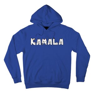 Kamala Cute Cat Lettering Alphabet Cat Lady Support Harris Hoodie