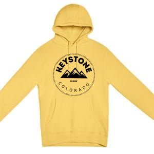 Keystone Colorado Co Mountain Town Funny Gift Elevated Skiing Premium Pullover Hoodie