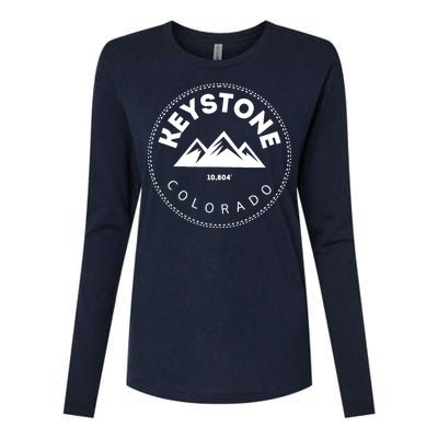 Keystone Colorado Co Mountain Town Funny Gift Elevated Skiing Womens Cotton Relaxed Long Sleeve T-Shirt