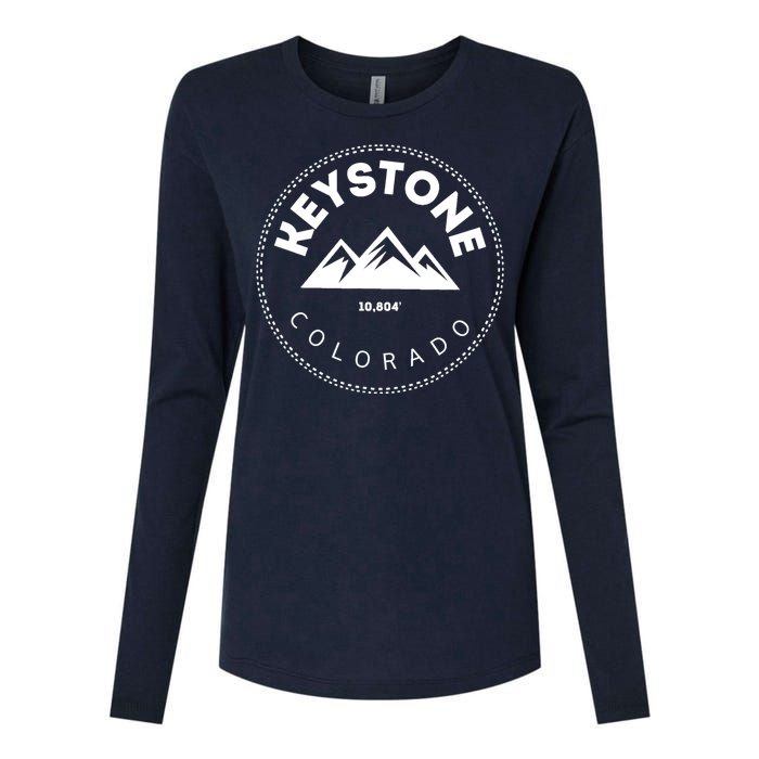 Keystone Colorado Co Mountain Town Funny Gift Elevated Skiing Womens Cotton Relaxed Long Sleeve T-Shirt