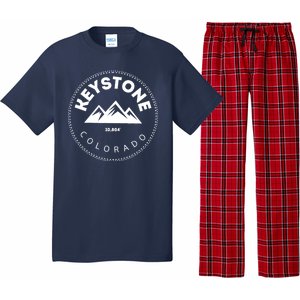 Keystone Colorado Co Mountain Town Funny Gift Elevated Skiing Pajama Set