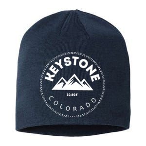 Keystone Colorado Co Mountain Town Funny Gift Elevated Skiing Sustainable Beanie