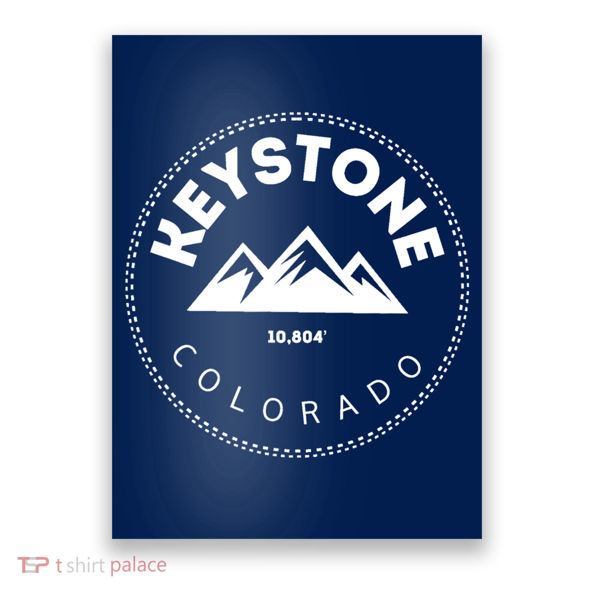 Keystone Colorado Co Mountain Town Funny Gift Elevated Skiing Poster