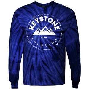 Keystone Colorado Co Mountain Town Funny Gift Elevated Skiing Tie-Dye Long Sleeve Shirt