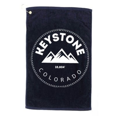 Keystone Colorado Co Mountain Town Funny Gift Elevated Skiing Platinum Collection Golf Towel