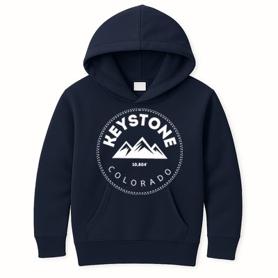Keystone Colorado Co Mountain Town Funny Gift Elevated Skiing Kids Hoodie