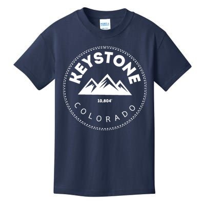 Keystone Colorado Co Mountain Town Funny Gift Elevated Skiing Kids T-Shirt