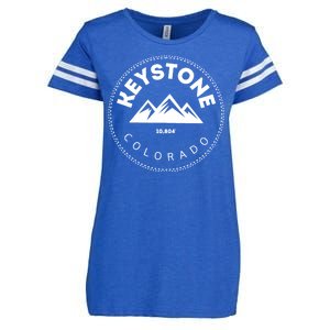 Keystone Colorado Co Mountain Town Funny Gift Elevated Skiing Enza Ladies Jersey Football T-Shirt