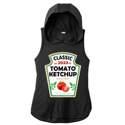 K.etchup Costume C.ondiments Couples Group Halloween Costume Ladies PosiCharge Tri-Blend Wicking Draft Hoodie Tank